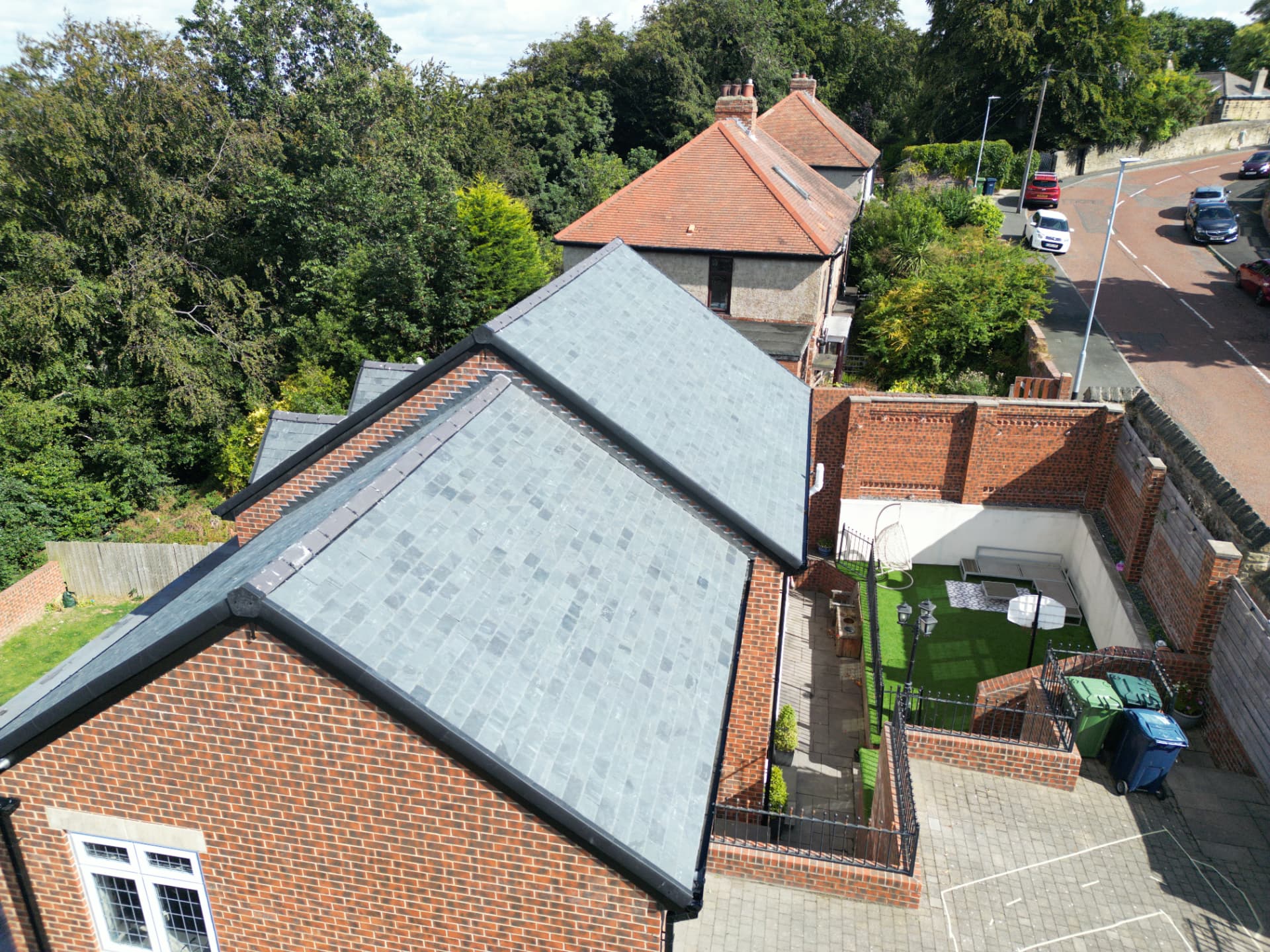 New grey slate roof fitted to a residential home in the North East