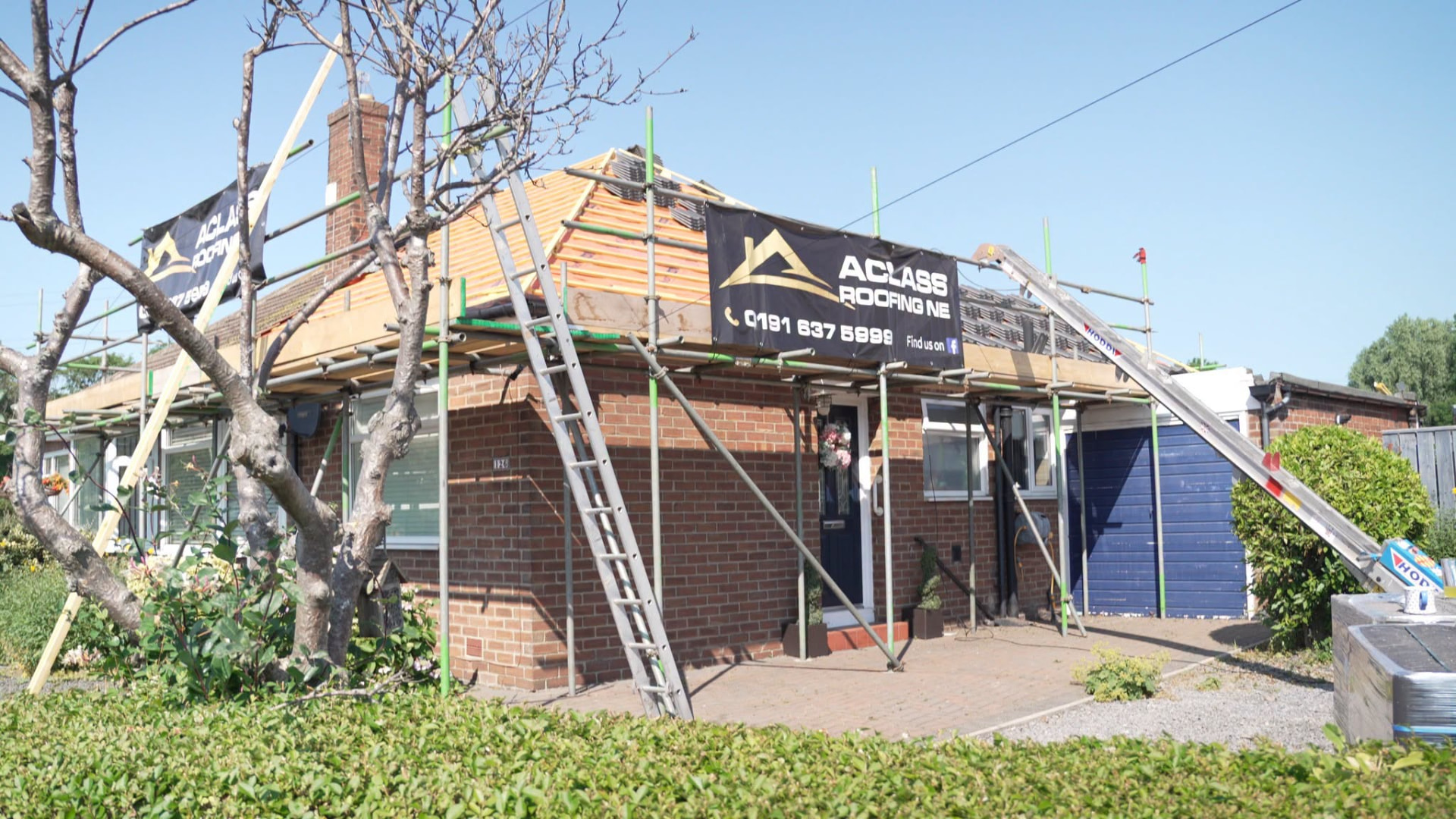 emergency repairs carried out by A Class Roofing NE on a North East property